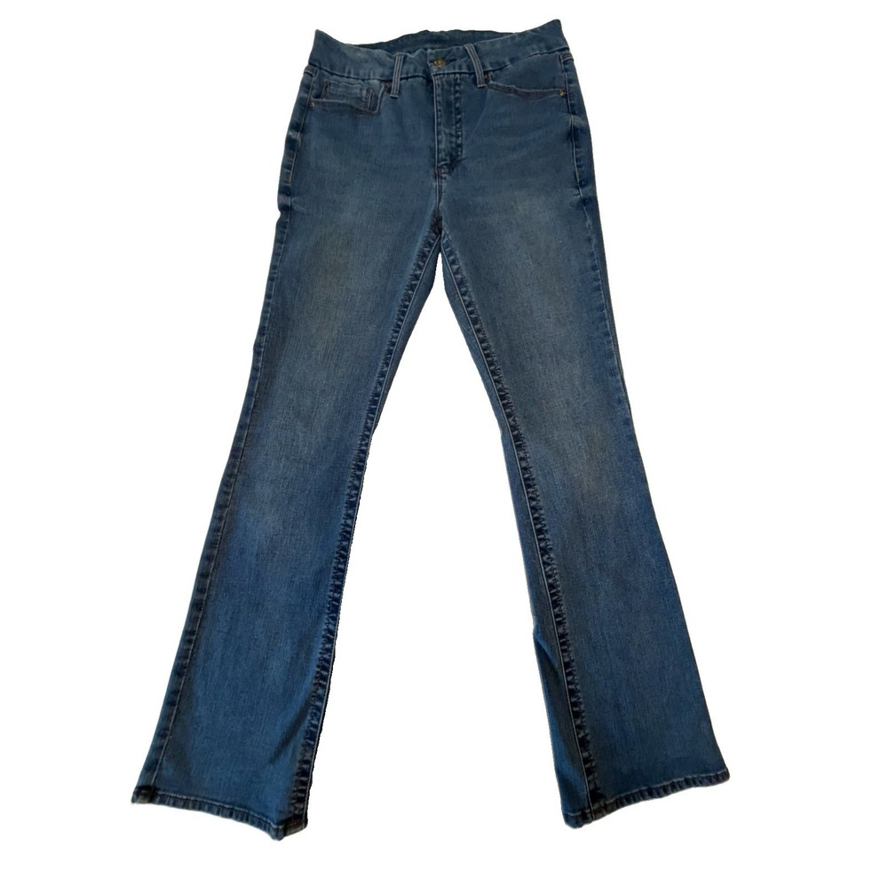 Seven7 Tummyless Jeans Women's 10 High Rise Slim Bootcut Stretch Blue 30 Inseam